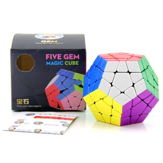 Rubik Megaminx Biến Thể Sơn Cao Cấp 12 Mặt Xoay Trơn, Không Rít