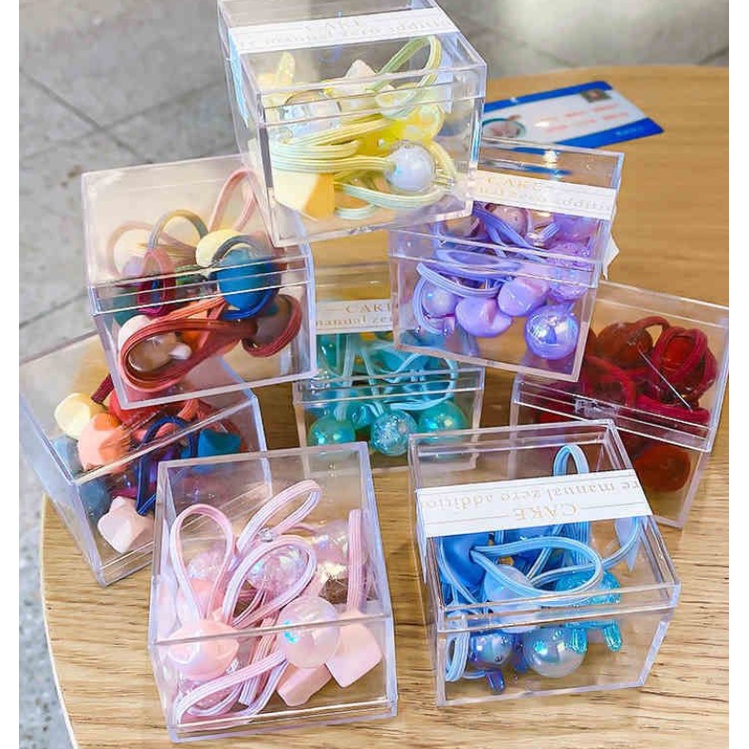 Combo hộp 10 dây cột tóc dễ thương (T02)