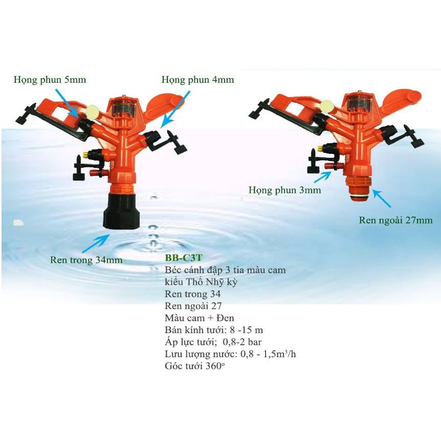 GIÁ SỈ: BỘ 15 BB-C3T BÉC ĐẬP TRUNG 2 TIA KIỂU THỔ NHỈ KỲ RT 34