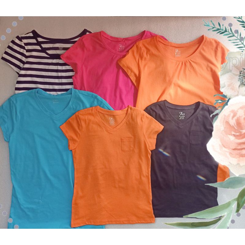 Áo bé gái thun cotton Place xuất khẩu