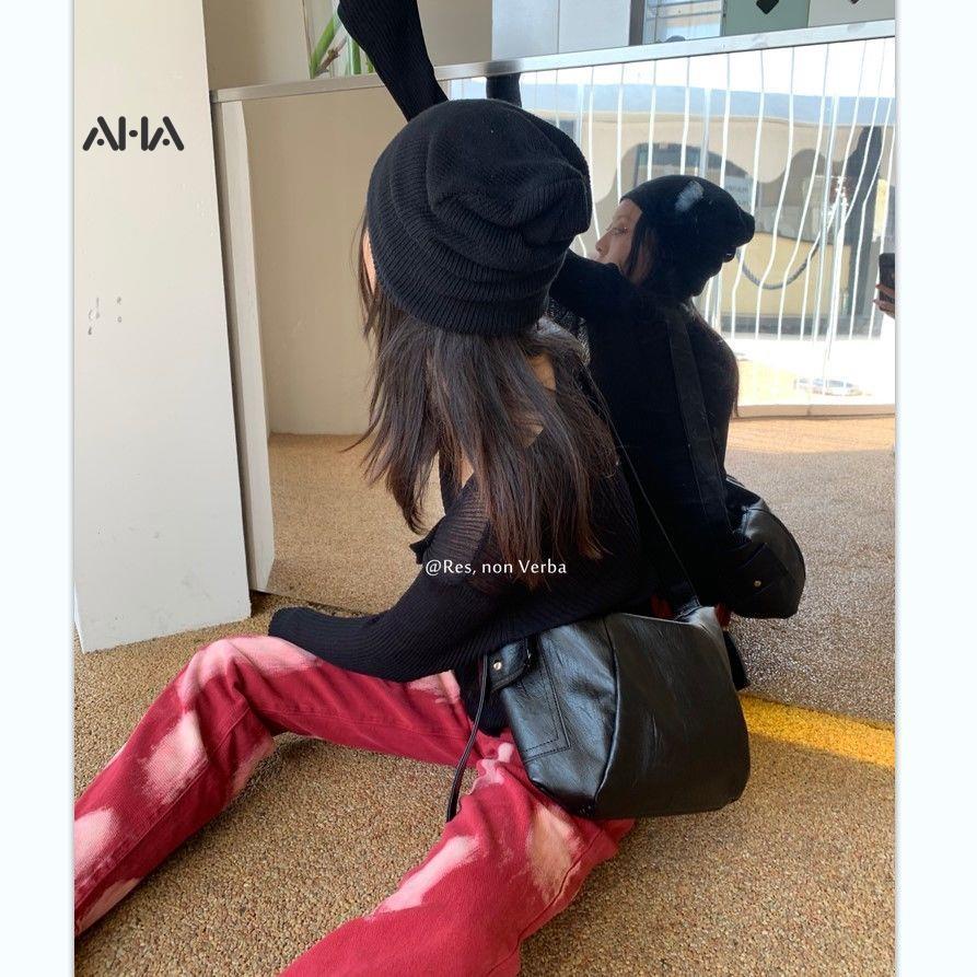 Túi xách AHA official chất liệu da cỡ lớn phong cách cổ điển cho nữ