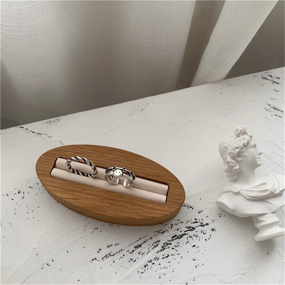 Set 2 Nhẫn Đôi Hình Mặt Cười Phong Cách Hàn Quốc