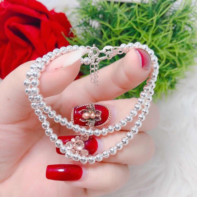 {SIÊU GIẢM GIÁ}-LẮC TAY BI CHO MẸ VÀ BÉ - LẮC TAY BI 3ly-{BẠC ĐẸP}