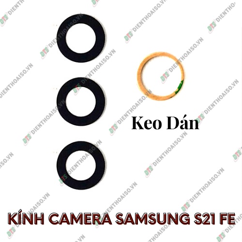 Mặt kính camera samsung s21 fe có sẵn keo dán