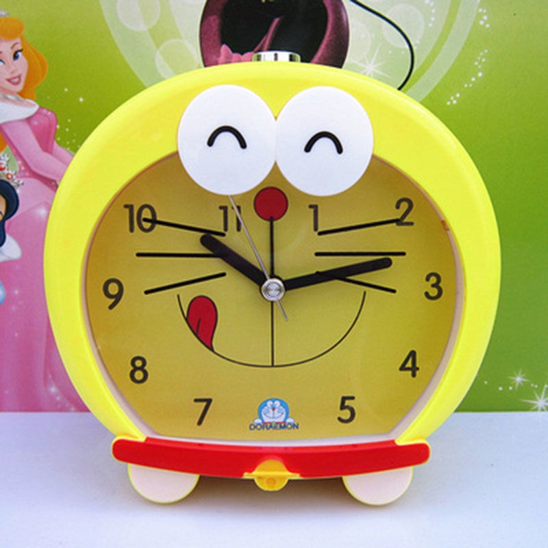 Đồng Hồ Báo Thức Hình Mèo Doraemon Dễ Thương Có Đèn Ngủ Và Nhạc Vui Nhộn Dành Cho Bé