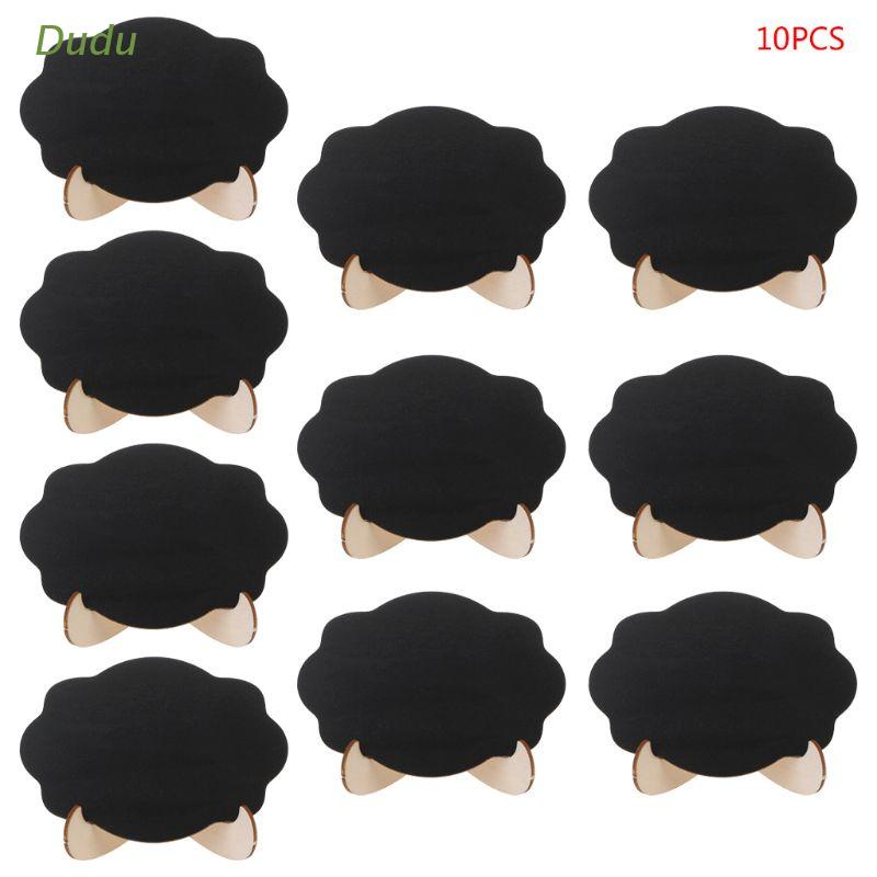 Set 10 Bảng Đen Hình Đám Mây Bằng Gỗ Dùng Ghi Chú Có Giá Đỡ