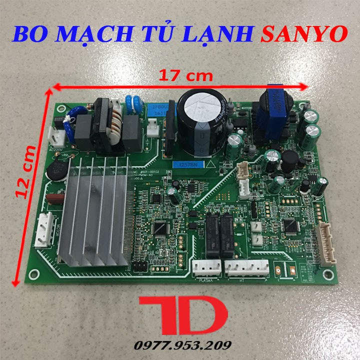 Bo mạch Tủ Lạnh SANYO I257BN 2 jack trắng