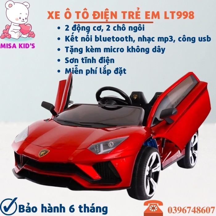 Xe ô tô điện trẻ em LT998 mẫu mới nhất 2021 có TẶNG KÈM micro không dây