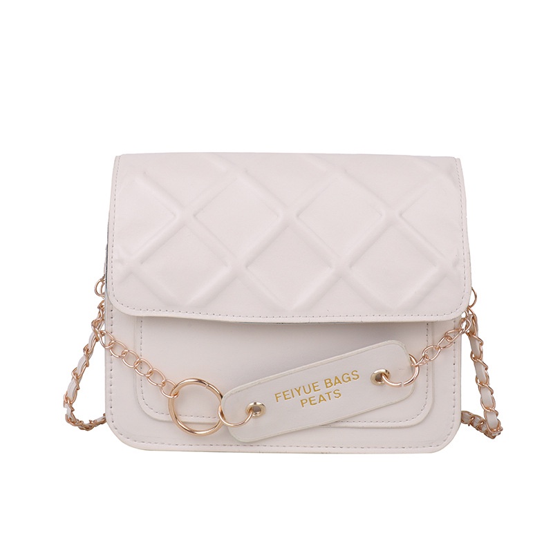 Túi Đeo Chéo Dáng Vuông Nhỏ Phối Dây Xích Thời Trang Cao Cấp Cho Nữ