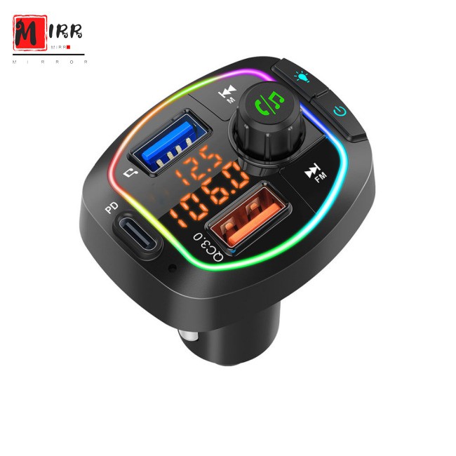 FNC Car Mp3 Bluetooth  Player Fast Charging Colorful Light Type-c Port