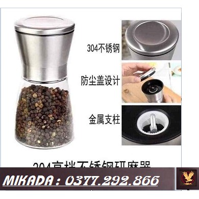 Bộ Lọ Xay Tiêu Benchusch, inox và thủy tinh cao cấp Loại 1 | BigBuy360 - bigbuy360.vn