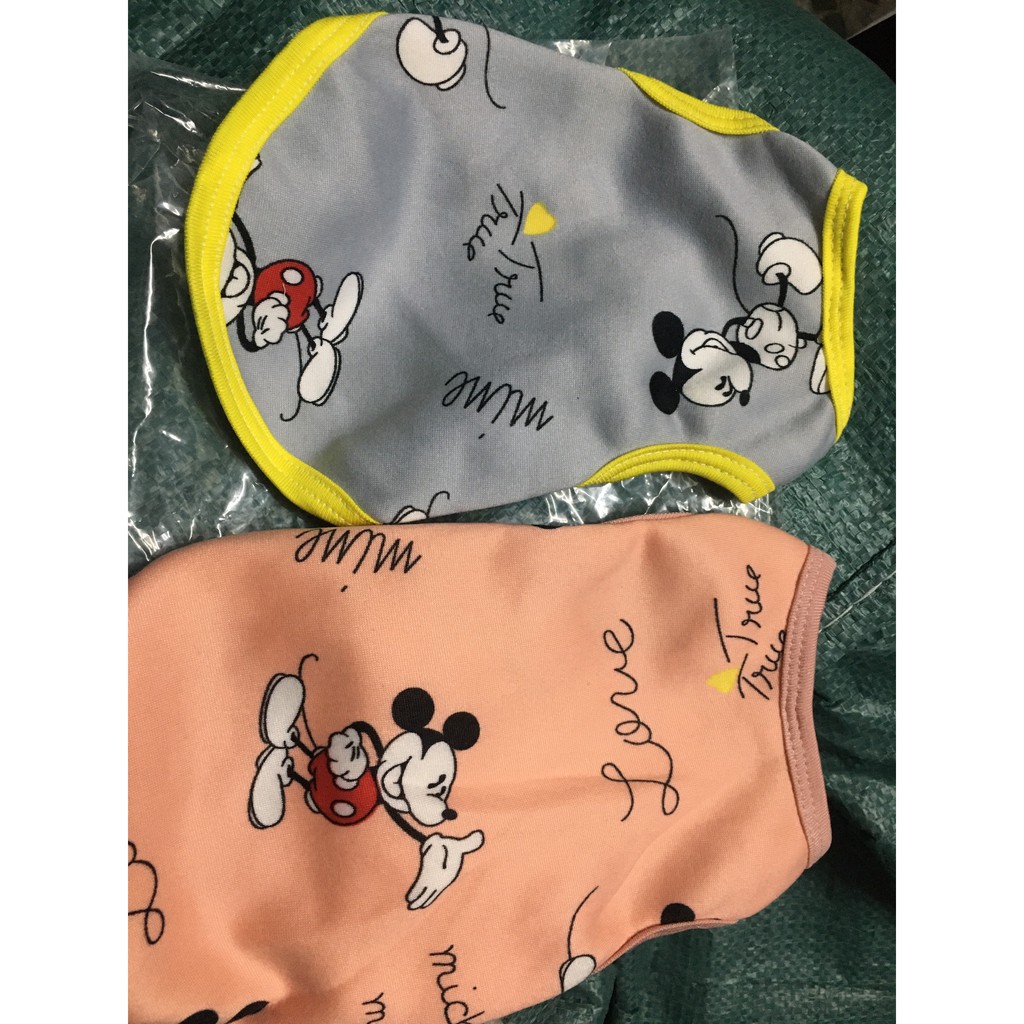 Áo nỉ hình thú không tay ấm áp hình chuột micky