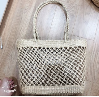 túi cói đan mắt cáo