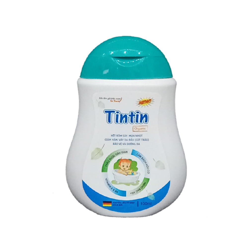 Sữa tắm thảo dược đặc trị rôm sảy cho bé Tintin - chai 100ml [Hàng Chính hãng]