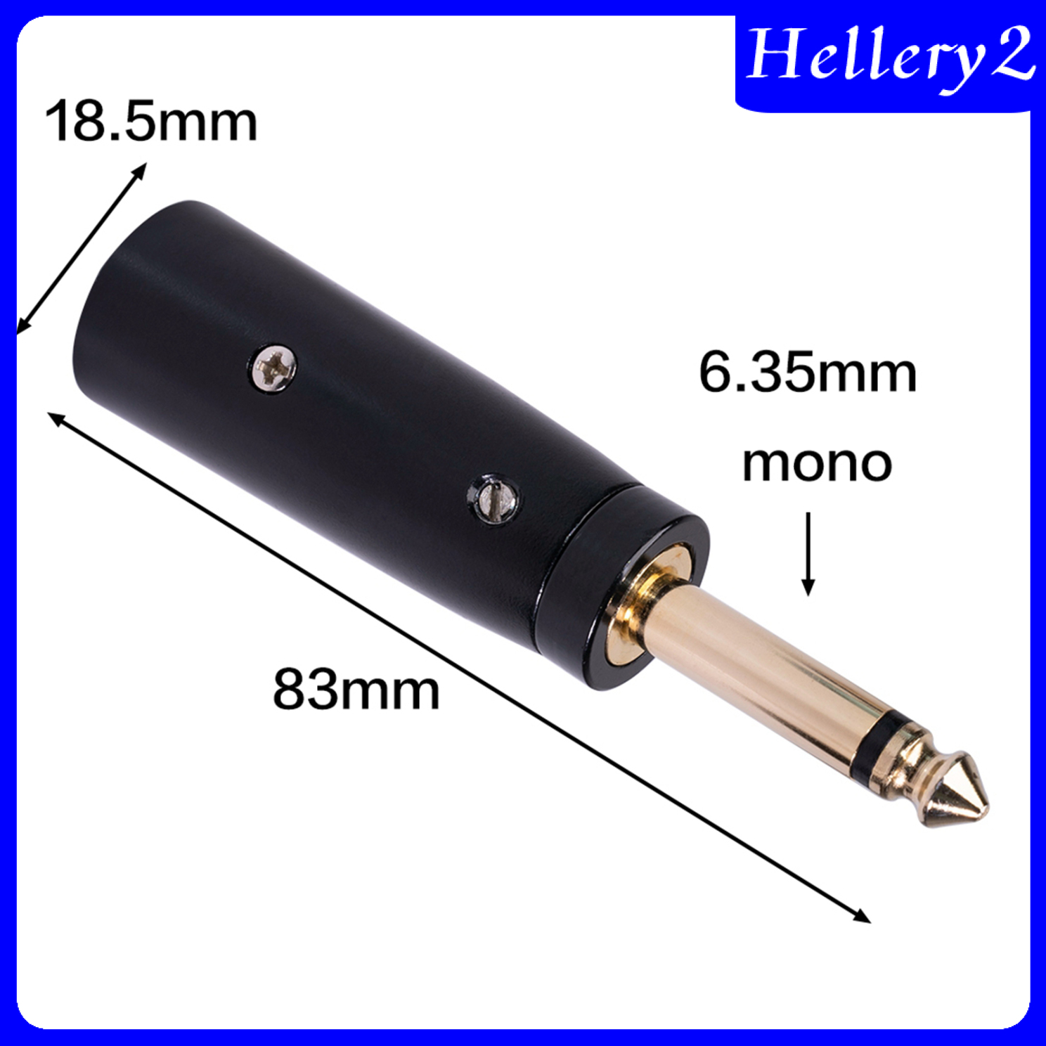 Set 2 Micro 3-pin Xlr Male Sang 1 / 4 "6.35Mm Mono Audio