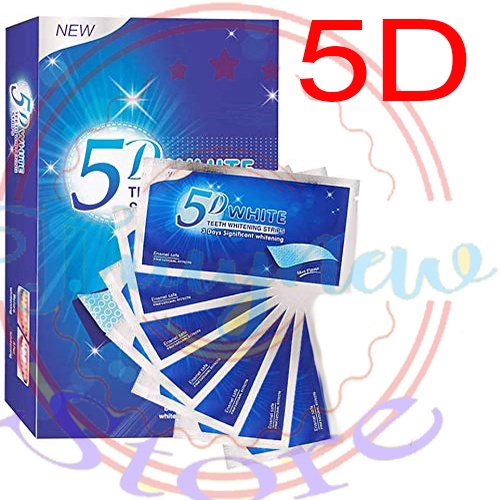 Full 1 Hộp 7 Miếng Dán Trắng Răng 5D White Teeth Whitening Strips