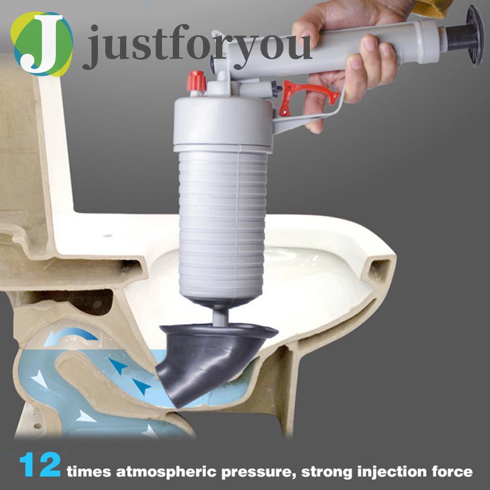 Justforyou2 Toilet Dredge Plug Air Power Pump Bathroom Drain Cleaner Sink Pipe Plunger