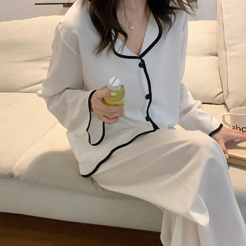 Bộ Đồ Ngủ Tay Dài Chất Lụa Họa Tiết Hoạt Hình Phong Cách Nhật Bản Thời Trang Xuân Thu Cho Nữ La107