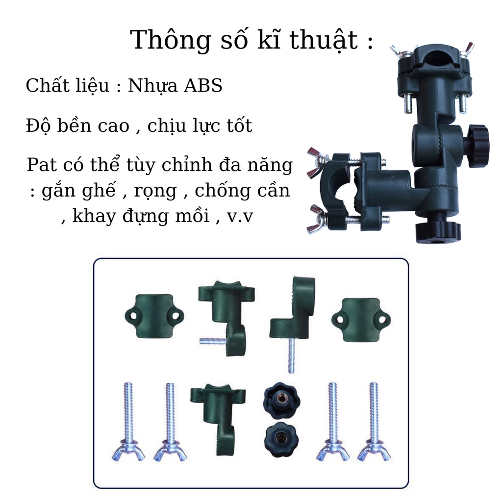 Pat Gắn Ghế Câu Đài Đa Năng , Chất Liệu Nhựa ABS Cao Cấp Bền Bỉ Với Thời Gian