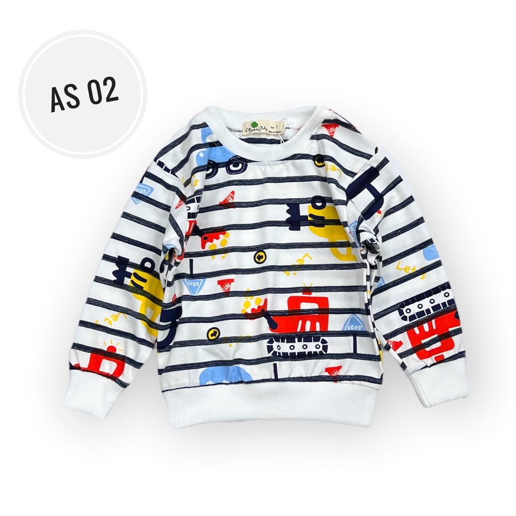 Áo cotton thu đông dài tay LITIBABY, Tay áo bo, size 1, 2, 3, 4, 5 tuổi