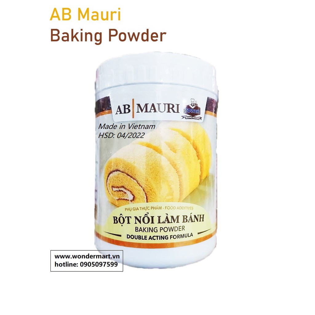 Bột nở làm bánh Baking Powder AB Mauri 125g/1kg cao cấp chuyên bông lan