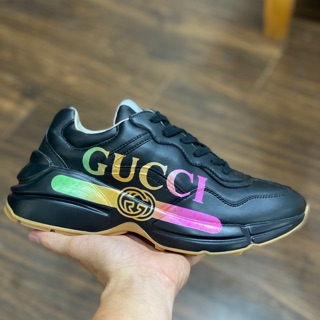 Giày GUCCI rthyton logo đen trắng ( ảnh thật + fullbox)