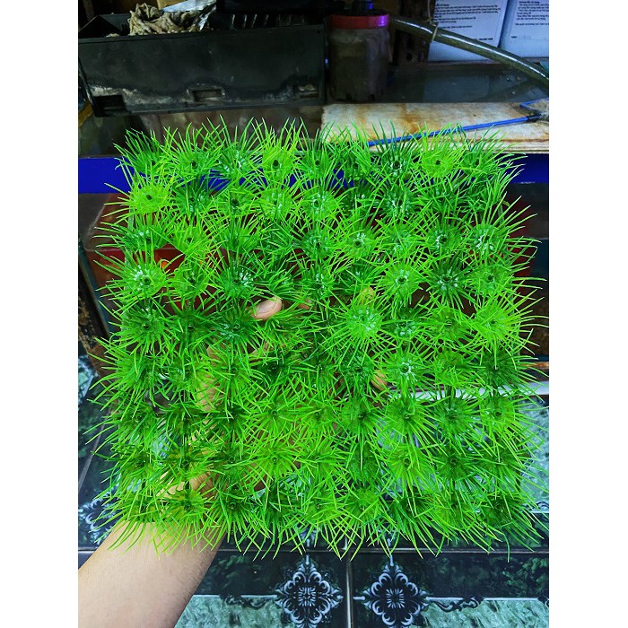 THẢM CỎ KIM NHÂN TẠO TRANG TRÍ HỒ CÁ NON BỘ 25X25CM