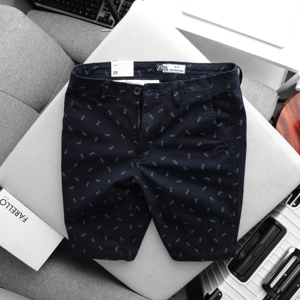 Quần Short Kaki Nam Hoạ tiết quả Dứa Trẻ trung, Năng động