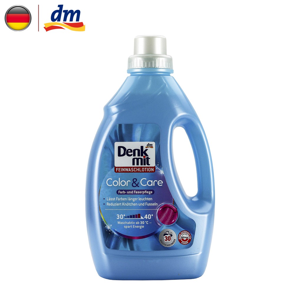 Denkmit - Nước giặt xả Feinwaschmittel flüssig Lotion Color &amp; Care, 30 Wl-1.5 lít - hàng nhập khẩu Đức