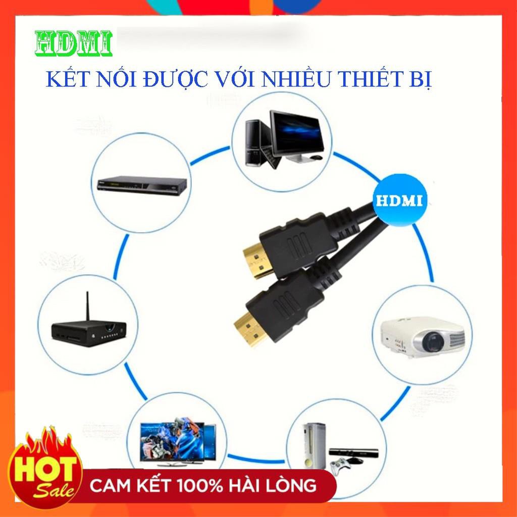 [Full HD] Dây HDMI xịn 1.5m 3m 5m 10m Tròn Đen lõi đồng 4K chuẩn cáp HDMI 1.4 FULL HD 1080p chống nhiễu tốt