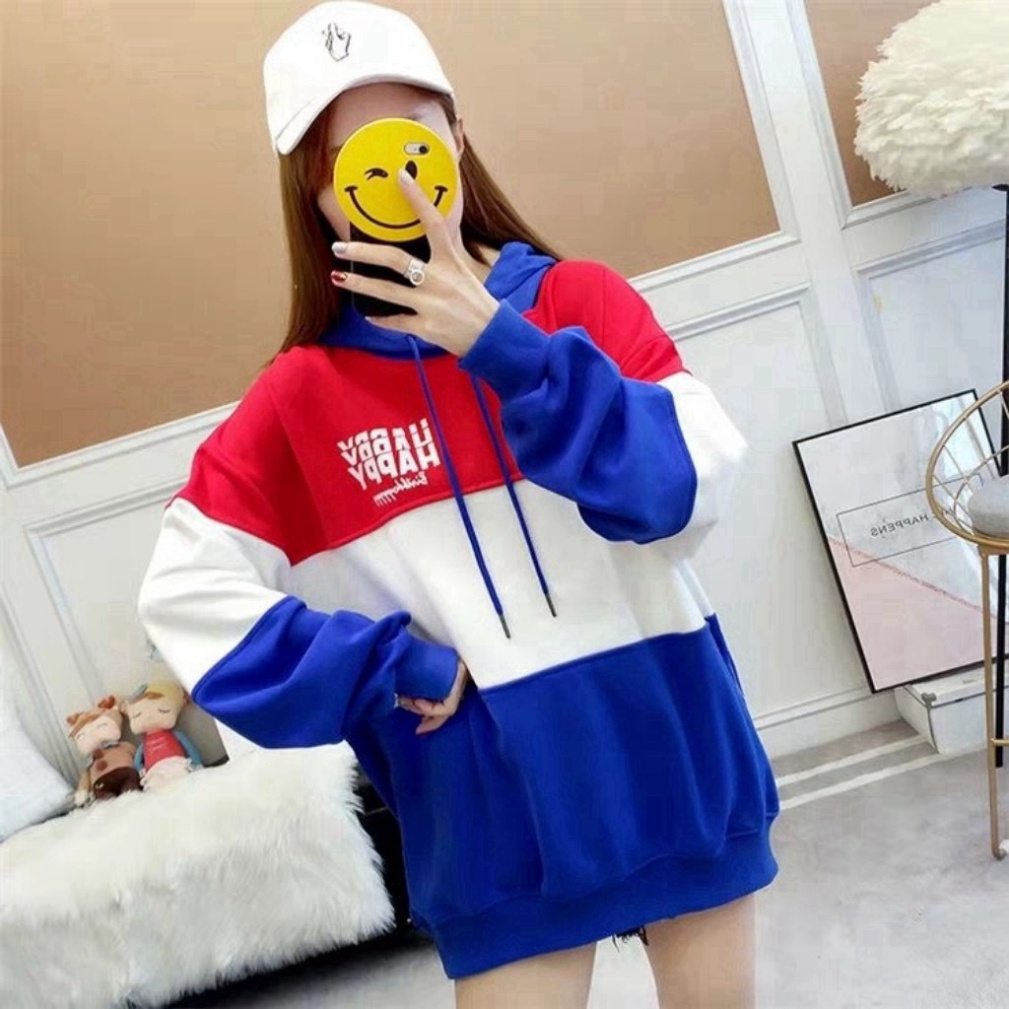 Áo Hoodie khoác nỉ unisex nam nữ KN18 phối sọc ngang 3 màu kiểu dáng Hàn Quốc form unisex | BigBuy360 - bigbuy360.vn