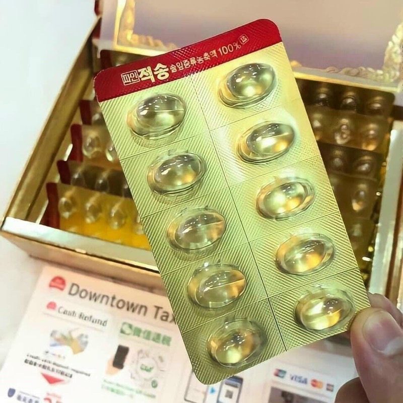 Tinh Dầu Thông Đỏ Chính Phủ Hàn Quốc Pine Jeok Song Gold 120 Viên