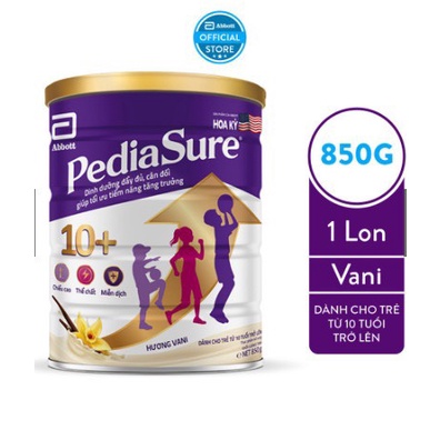 Sữa bột Pediasure 10+ Hương Vani Lon 850g