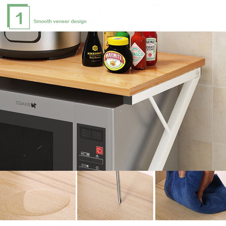 Kệ lò vi sóng - kệ lò nướng chữ Z mặt gỗ MDF