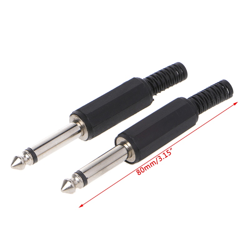 Set 10 Đầu Nối Jack o 6.35mm Male 1 / 4 &quot;Mono