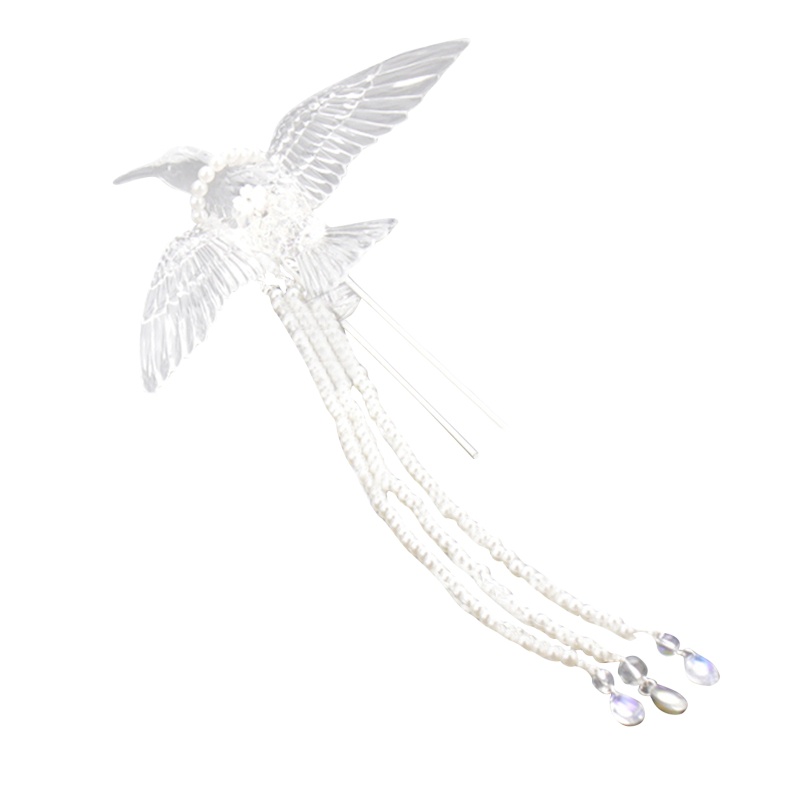 Trâm Cài Tóc Bằng Acrylic Đính Đá Xinh Xắn Dành Cho Cô Dâu