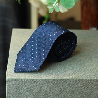 Cà Vạt Xanh Than CV031 Họa Tiết Chấm Bi