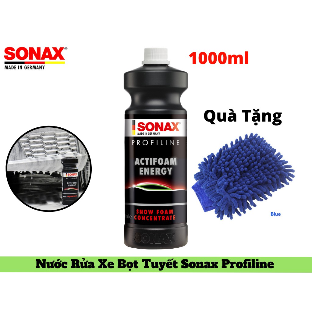 Nước rửa xe siêu bọt Sonax Profiline 618300 1L Tặng Bao Tay Rửa Xe