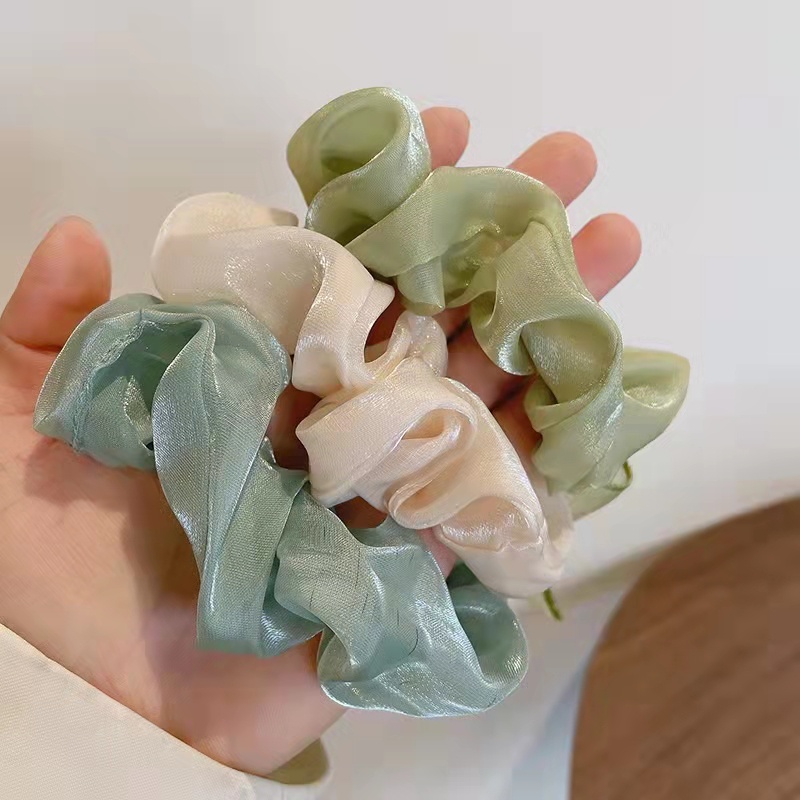 Dây Cột Tóc Cao Su Lụa Đính Nơ Và Hoa Thời Trang Thanh Lịch Cho Nữ