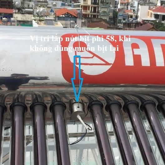 Nút bịt phi 58 cho máy nước nóng năng lượng mặt trời