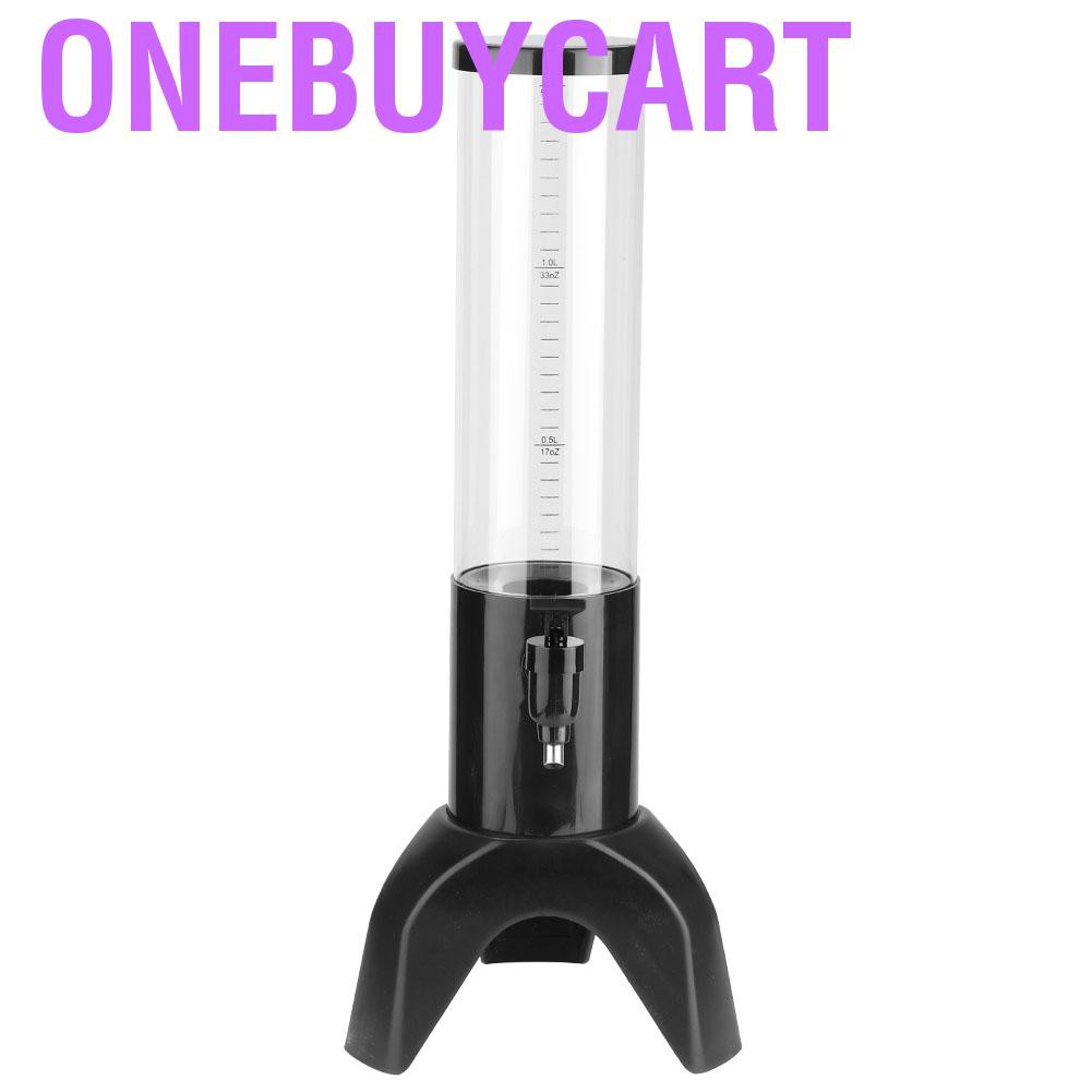 Onebuycart 1.5L Three-legged Clear Beer Tower Beverage Dispenser for Parties Home Bar Accessories