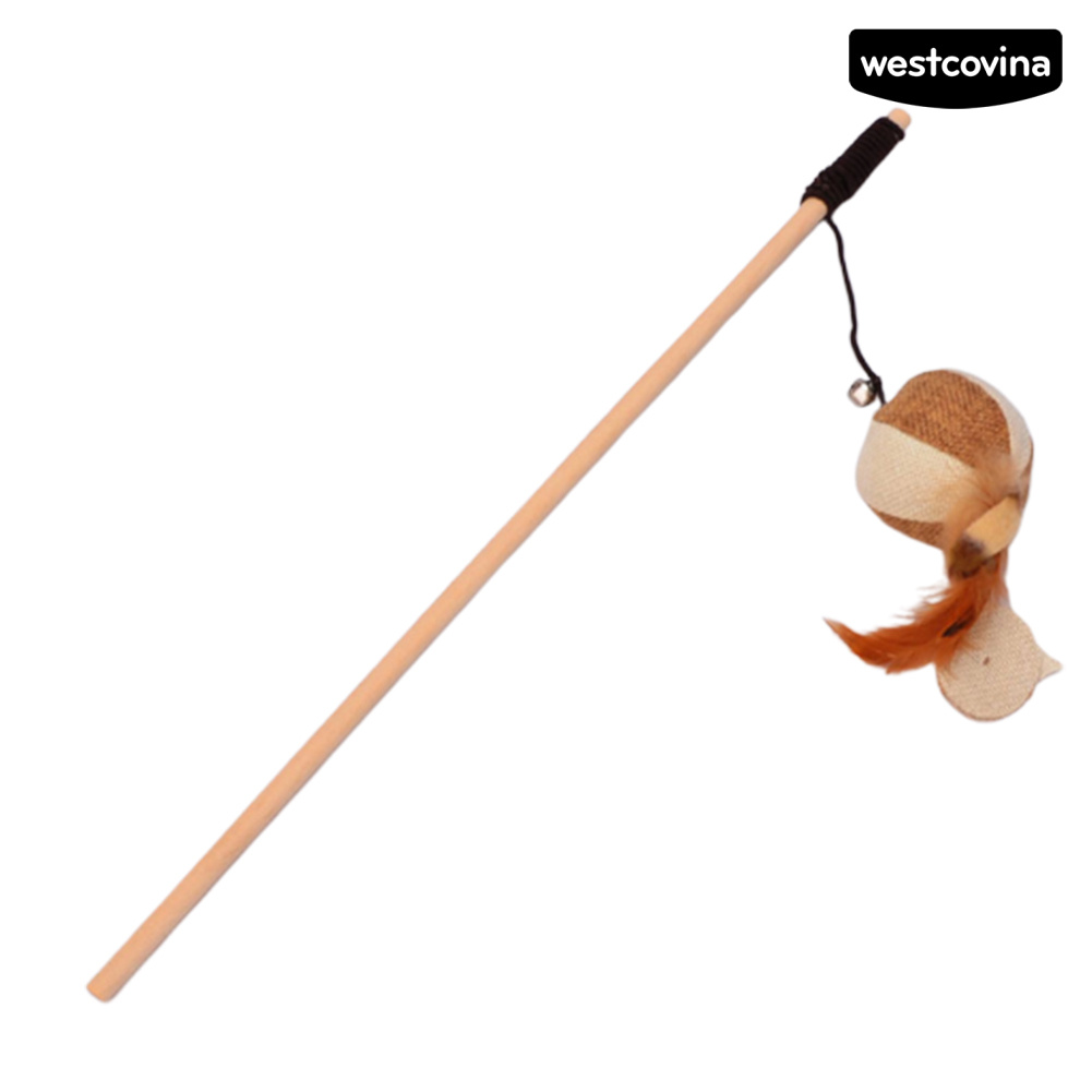 Gậy gỗ dùng chơi đùa với mèo cưng trang trí búp bê hình chuột/bí ngô/cá độc đáo