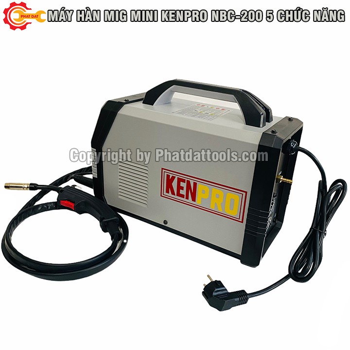 Máy Hàn Mig Mini KENPRO NBC-200 5 Chức Năng-Tặng Kèm Cuộn Dây Hàn 1kg Lõi Thuốc-Bảo Hành Chính Hãng 12 Tháng