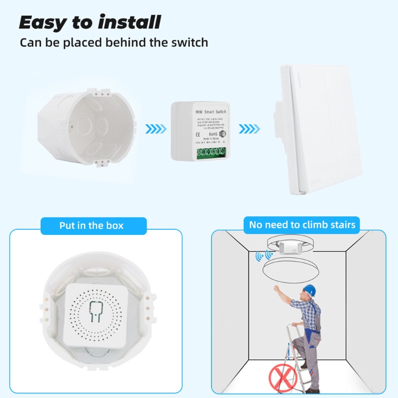 Mô Đun Công Tắc Đèn Thông Minh Điều Khiển Từ Xa Bằng Giọng Nói Tuya ZigBee 3 0 Cho Alexa Google-H