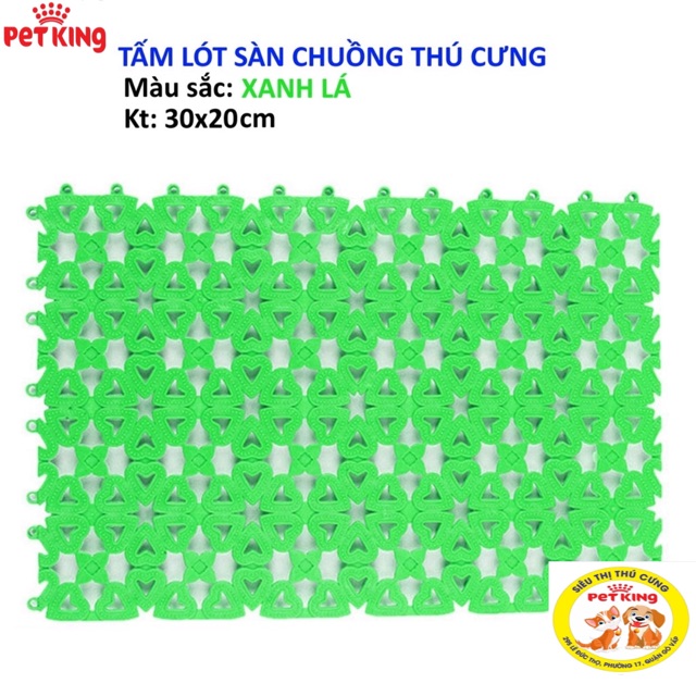 Tấm lót sàn Chuồng Chó, Mèo bằng nhựa nhiều màu bằng nhựa PVC 20x30cm
