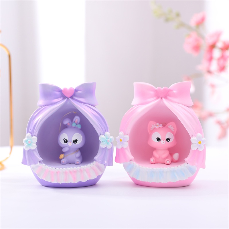 [Hàng sẵn] Đèn trang trí Cáo Belle và lều ánh sáng mà hồng siêu dễ thương dành cho bé
