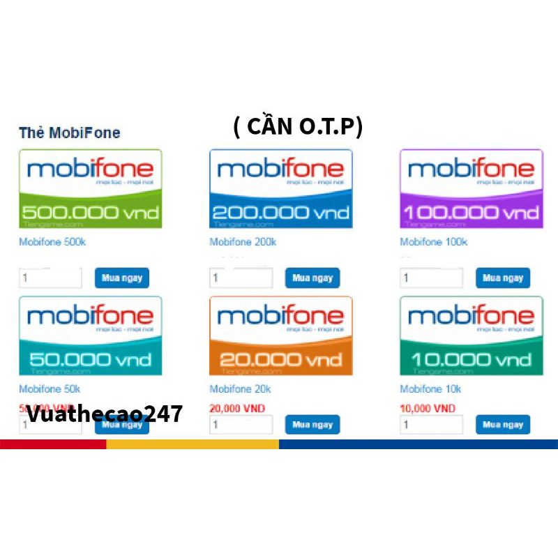 Thẻ nạp Mobifone