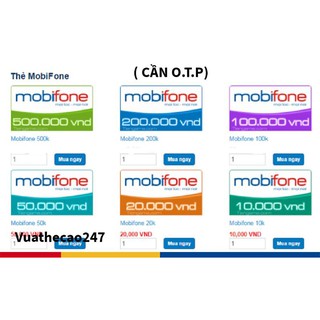 Thẻ nạp Mobifone