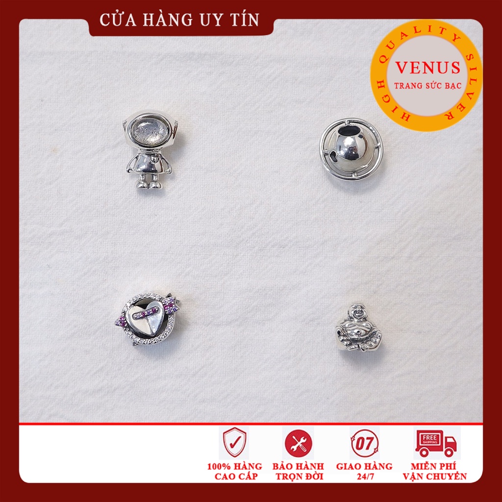 [Charm bạc 925 cao cấp] Charm bạc hình đĩa bay- Mã sản phẩm VENUSS19