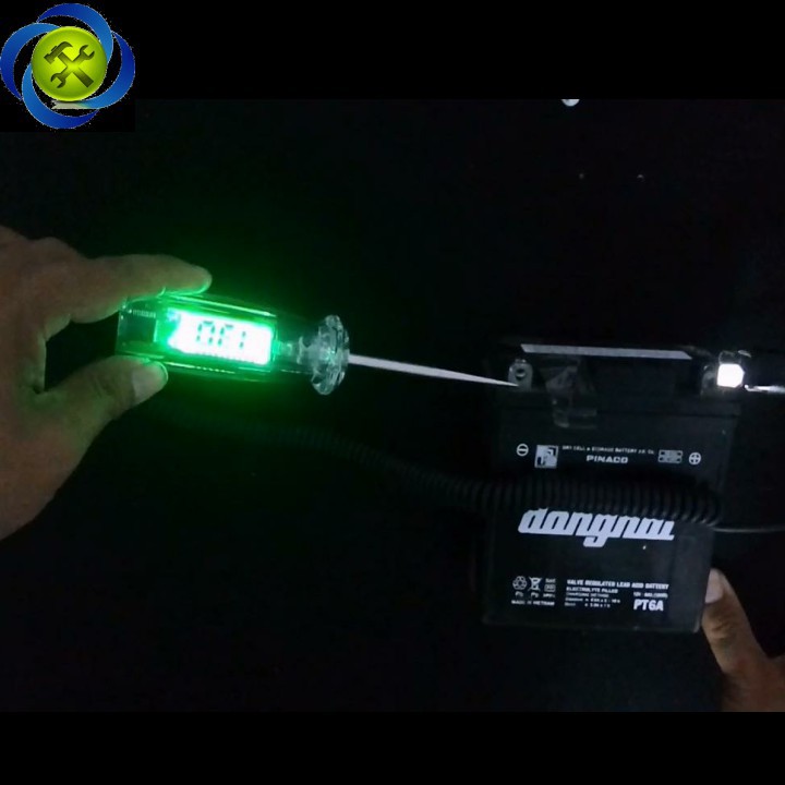 Bút thử điện xe máy ôtô Kingtony 9DC242 hiển thị số